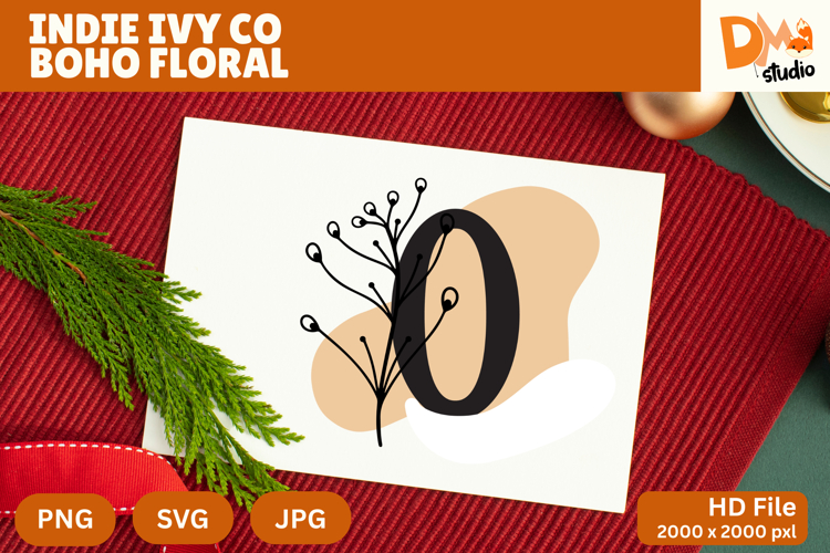 Floral Monogram Letter Svg Image 7