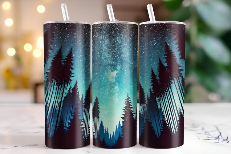 Starry night Tumbler Wrap | Sublimation | Tumblers example image 1