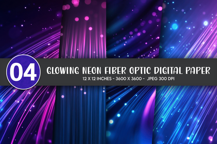 Glowing Neon Fiber Optic Digital Paper