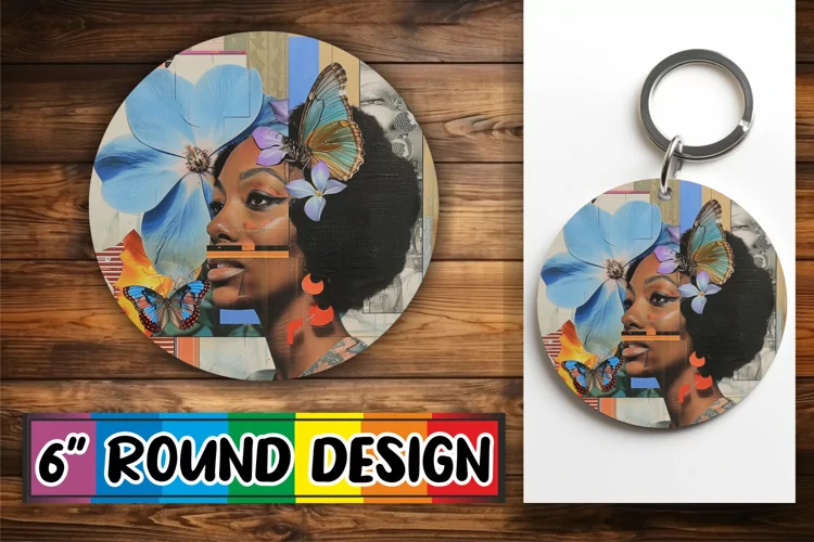Abstract Black Woman Wrap Tumbler Artistic Design PNG