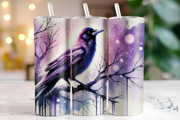 Crow Tumbler Wrap | Sublimation | Tumblers