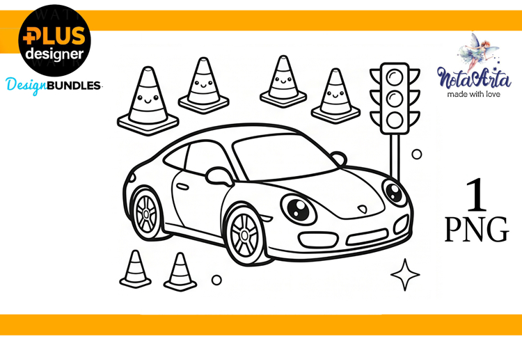 Kawaii Rides: Super Cute Car Coloring Fun