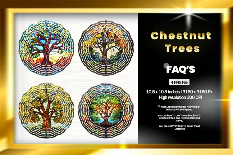 Chestnut Trees Wind Spinner Sublimation - 04 Variation