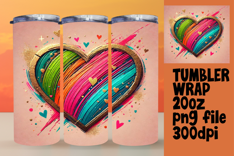 Unique Gift: 20oz Tumbler Design , Heart