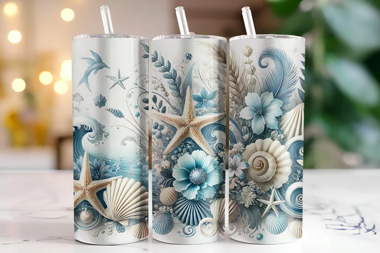 Flowers Tumbler Wrap | Sublimation
