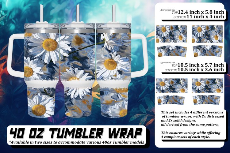 Whimsical 3D Blossom Tumbler Design 40oz