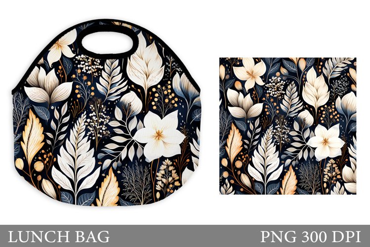 Flowers Lunch Bag Sublimation. Flowers Lunch Bag Design