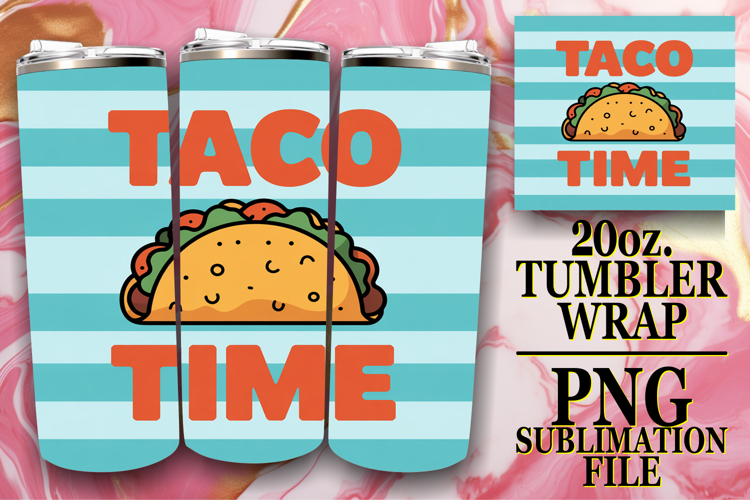 SUNSHINE JOY 20oz TUMBLER WRAP, Retro Food