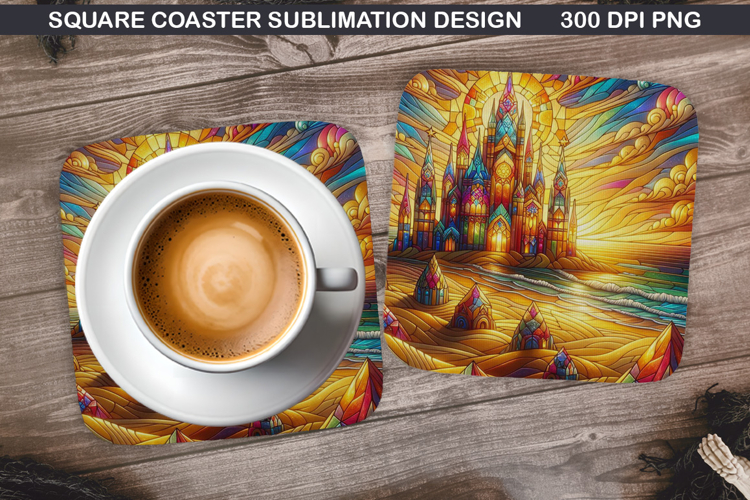 Summer Coaster Sublimation, Summer Coaster PNG Design