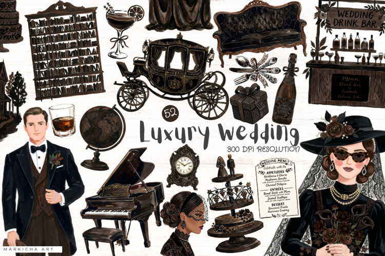 Luxury Wedding Clipart