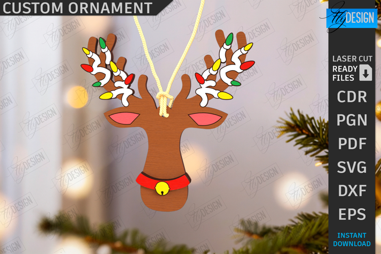 Christmas Letter Ornament|Hanging Christmas Monogram SVG|CNC