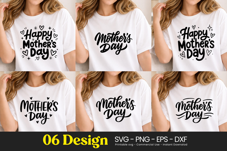 Mothers Day Hand Lettering Quotes SVG PNG