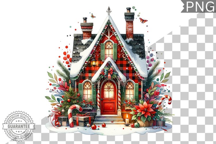 Christmas House Sublimation - Clipart PNG Design