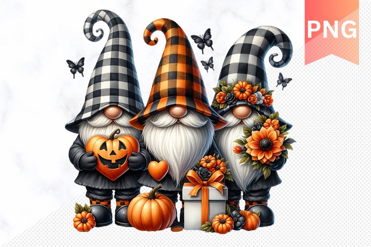 Halloween Gnome Sublimation - Clipart PNG Design