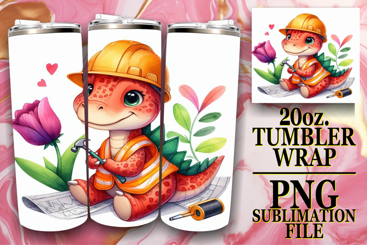 BRIGHT ESCAPES 20oz TUMBLER WRAP, Dino