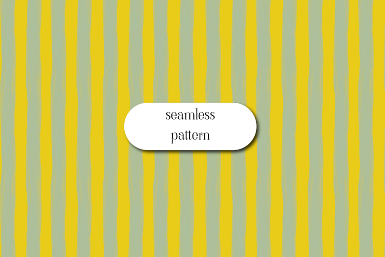 Yellow and Sage Green Striped Seamless Pattern Art