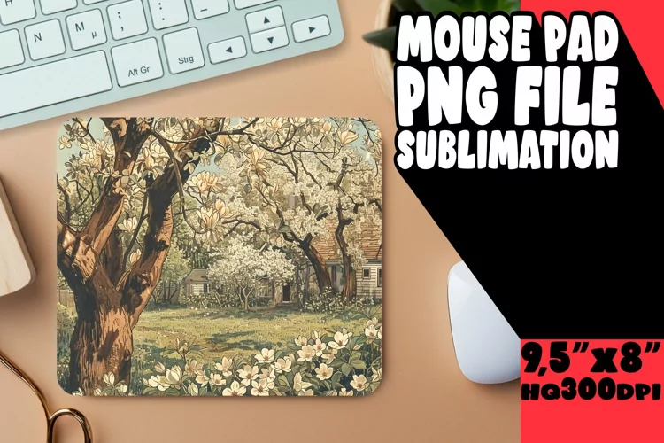 SprinBlossom Burst: Spring Mouse Pad Sublimation