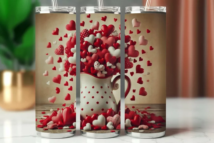 Valentine Tumbler Wrap 20 oz - vase