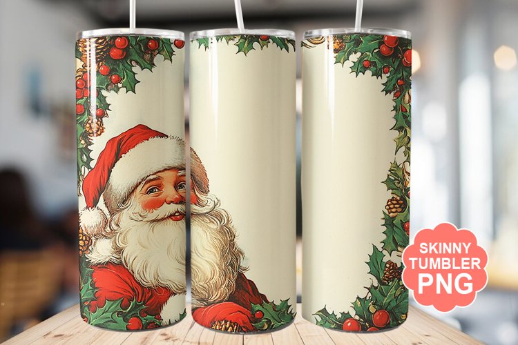 Santa Christmas Tumbler | Christmas Tumbler Wrap