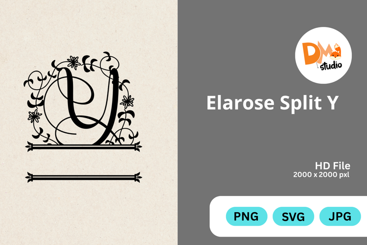 Split Floral Svg Image 10