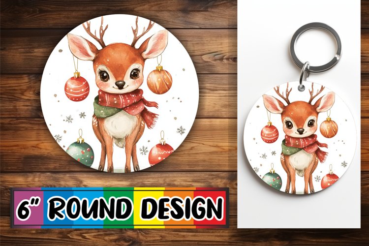 Lovely Round Design for Car Coasters , Xmas example image 1