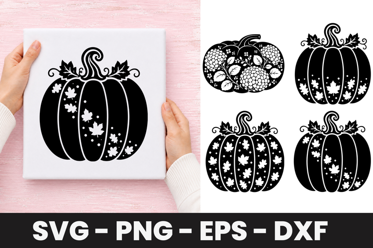 Autumn Maple Pumpkin SVG PNG