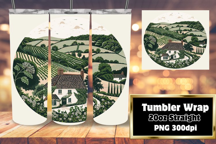 Sublimation Scenic Tumbler Wrap Art 20oz