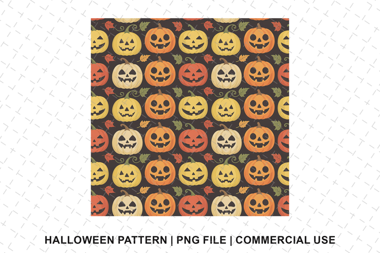 Halloween Pumpkin Pattern Png | Sublimation | Digital Paper