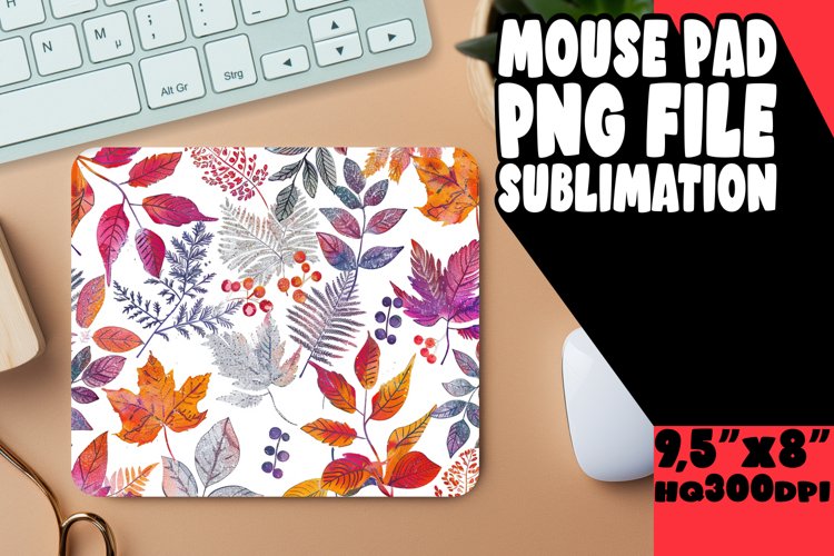 Vibrant Autumn Watercolor Mouse Pad Art