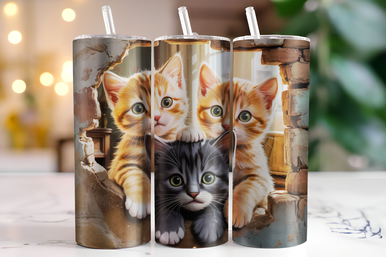 Cats Tumbler Wrap | Sublimation | Tumblers