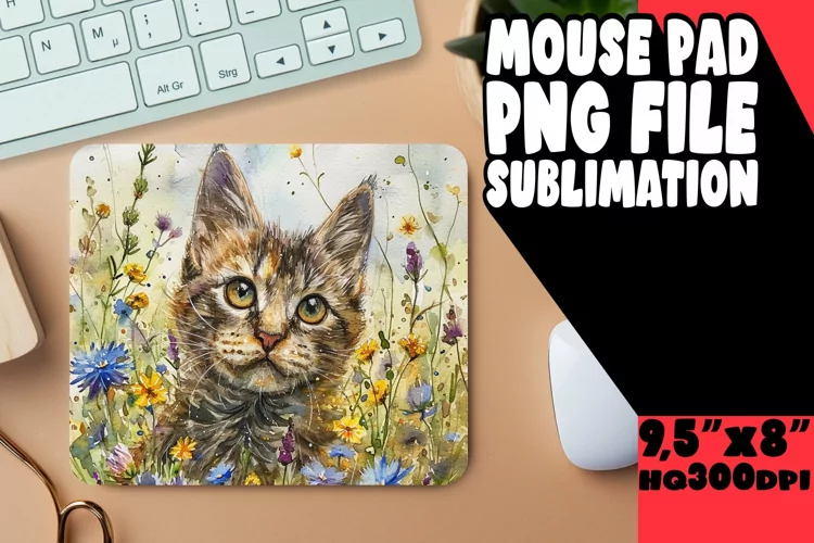 Grinning Cat Sublimation Mat