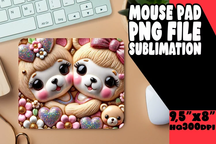 Sweet Mouse Pad Sublimation Ideas, Sweet Animals