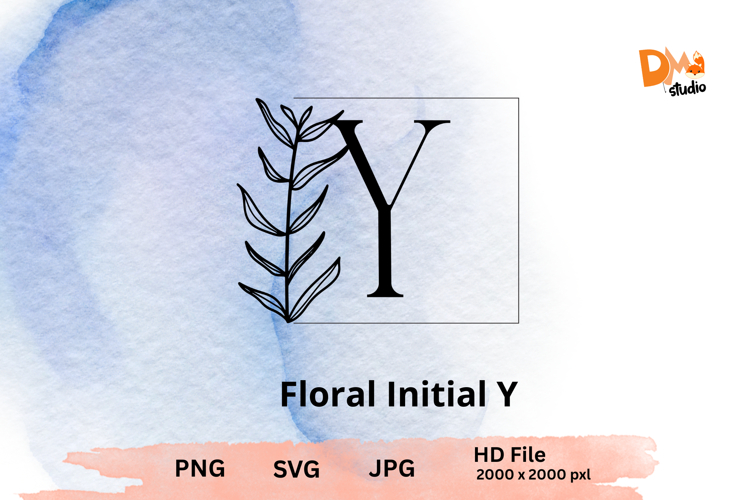 Floral Initial - HandDrawn Monogram Alphabet SVG|PNG|JPG