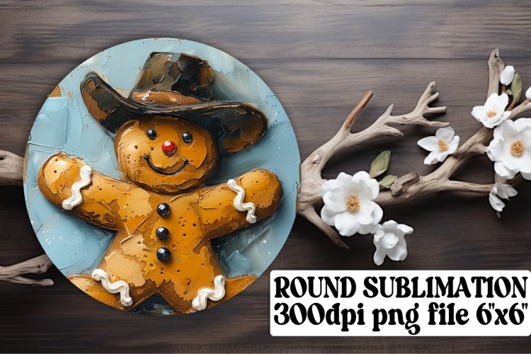 Playful Car Coasters Sublimation, Gingerbread example image 1