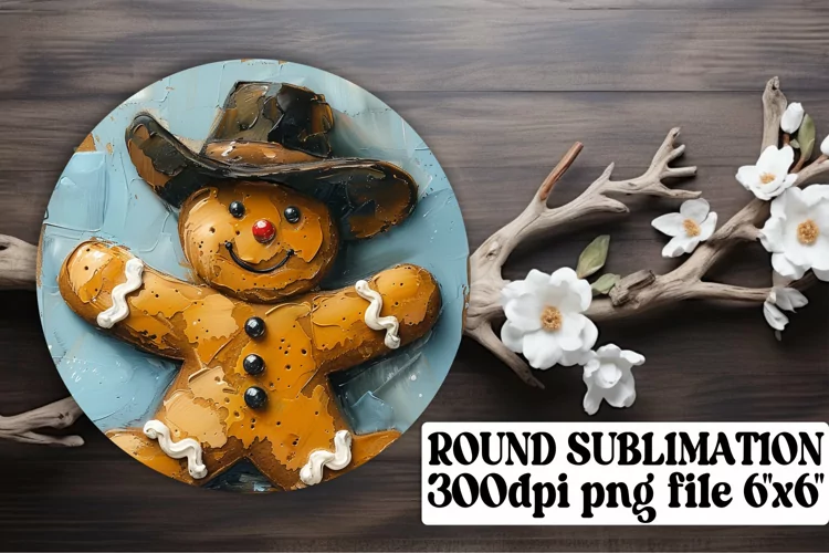 Playful Car Coasters Sublimation, Gingerbread