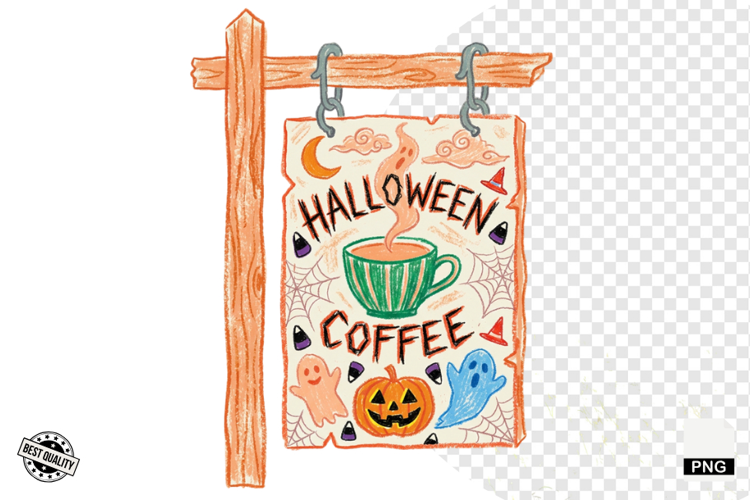 Halloween Coffee Signs PNG