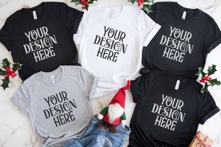 Christmas Family Matching Group T-Shirt Mockup example image 1