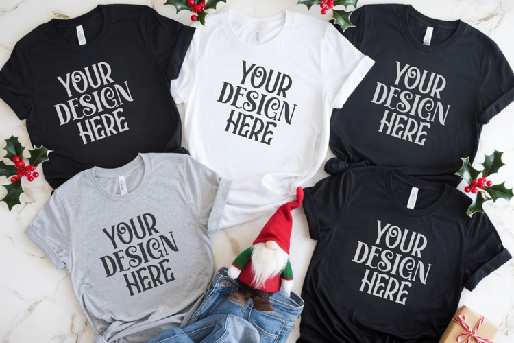 Christmas Family Matching Group T-Shirt Mockup