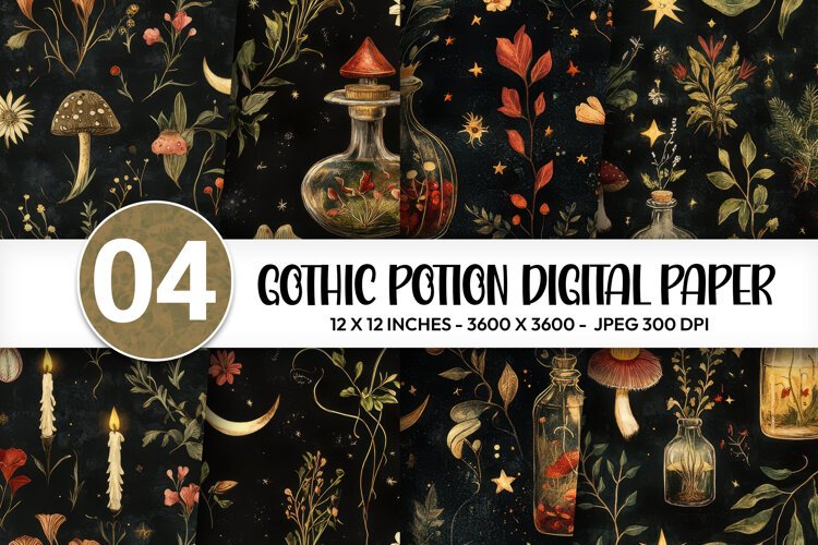 Gothic Potion Digital Paper example image 1