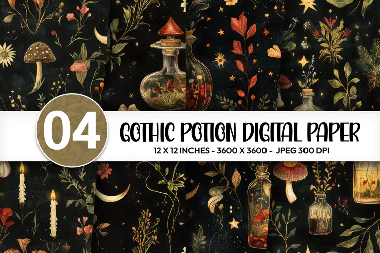 Gothic Potion Digital Paper