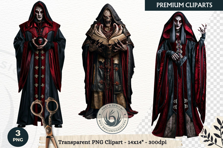 Dark Fantasy Halloween Horror Clipart PNG, Gothic Monster