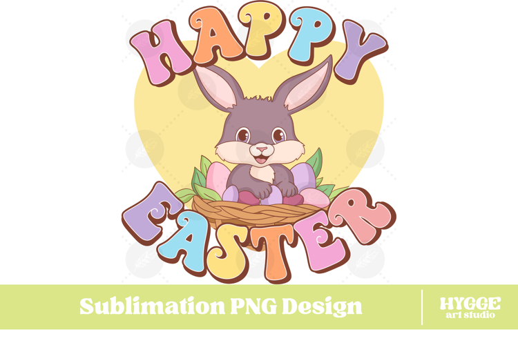 Easter Bunny Sublimation PNG Chick Farm Hip Hop Spring Joy