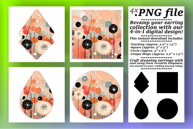 Radiant Floral Accents: Sublimation Boho Collection example image 1