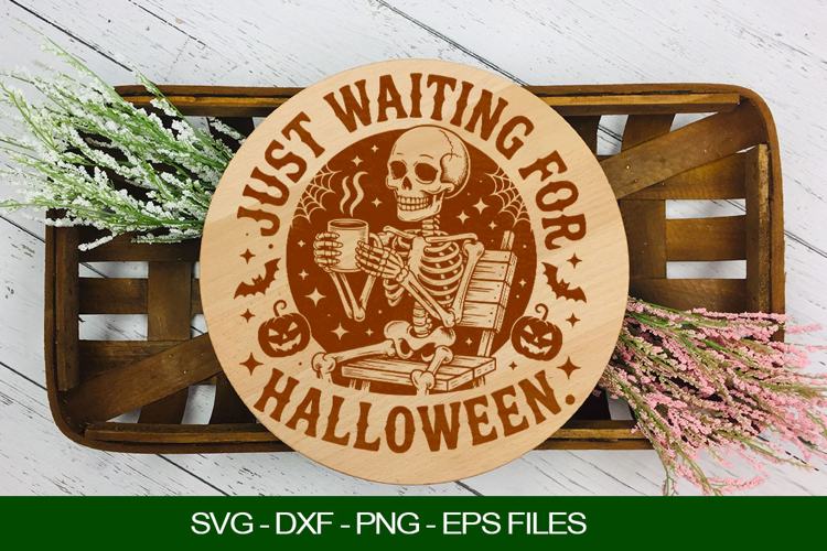 Just waiting for halloween Cutting Board SVG