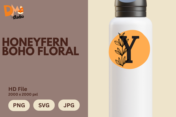 Honeyfern Boho Floral Monogram