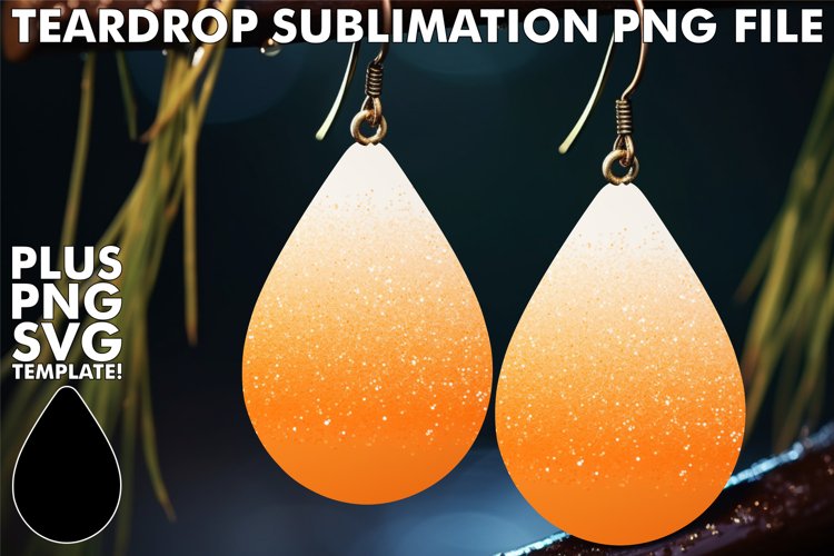 Shiny Ombre: Glitter Teardrop Earring Style