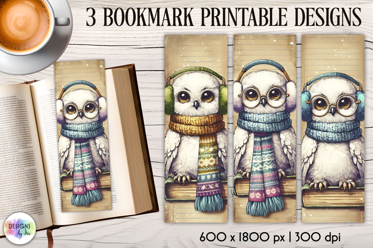 Vintage Winter Animals Bookmarks, Cute Retro Animal Bookmark