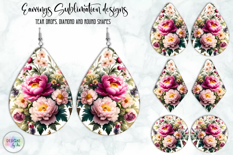 Vintage Flowers Earrings Design, Baroque Floral Earrings