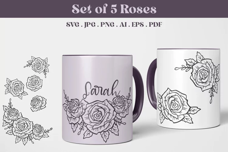 Rose SVG, rose PNG, Wedding flowers, Flowers SVG
