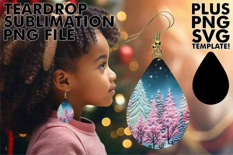 Festive Embroidered Pines: 3D Earrings